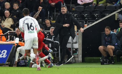 170925 - Swansea City v Nottingham Forest - Carabao Cup - Swansea City Manager Alan Sheehan 