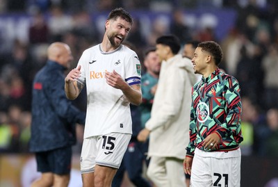 170925 - Swansea City v Nottingham Forest - Carabao Cup - Cameron Burgess of Swansea City at full time