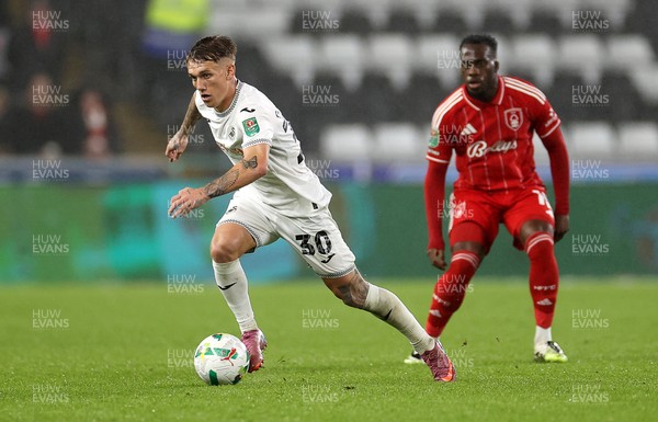 170925 - Swansea City v Nottingham Forest - Carabao Cup - Ethan Galbraith of Swansea City 