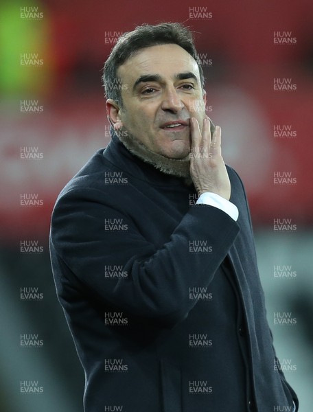 060218 - Swansea City v Notts County, FA Cup Round 4 Replay - Swansea City manager Carlos Carvalhal issues instructions during the match