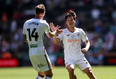 030525 - Swansea City v Oxford United - SkyBet Championship - Eom Ji-Sung of Swansea City celebrates scoring a goal