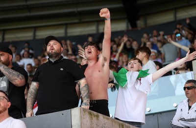 030525 - Swansea City v Oxford United - SkyBet Championship - Swansea fans in the sunshine