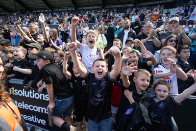030525 - Swansea City v Oxford United - SkyBet Championship - Swansea fans in the sunshine