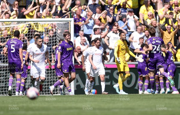 030525 - Swansea City v Oxford United - SkyBet Championship - Dejected Swansea after Michac Helik of Oxford United scores a goal