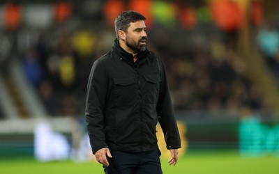 061225 - Swansea City v Oxford United, EFL Sky Bet Championship - Swansea City head coach Vitor Matos reacts during the match