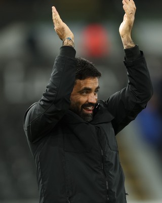 061225 - Swansea City v Oxford United, EFL Sky Bet Championship - Swansea City head coach Vitor Matos reacts during the match