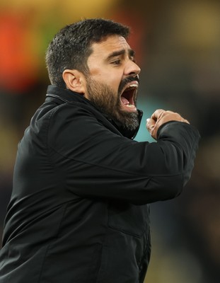 061225 - Swansea City v Oxford United, EFL Sky Bet Championship - Swansea City head coach Vitor Matos reacts during the match