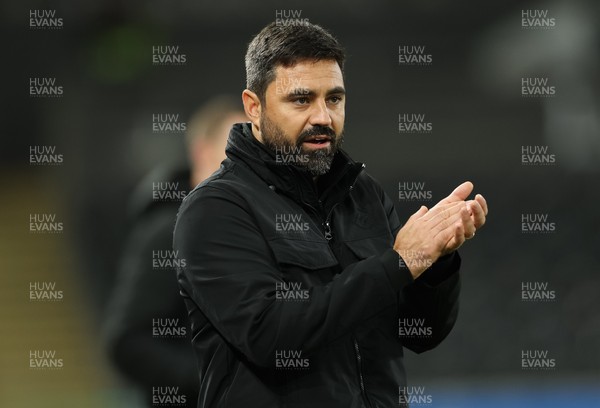 061225 - Swansea City v Oxford United, EFL Sky Bet Championship - Swansea City head coach Vitor Matos reacts during the match