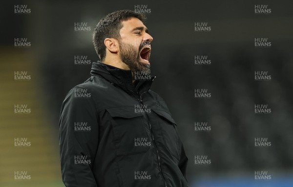 061225 - Swansea City v Oxford United, EFL Sky Bet Championship - Swansea City head coach Vitor Matos reacts during the match