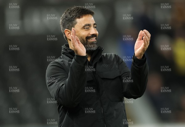 061225 - Swansea City v Oxford United, EFL Sky Bet Championship - Swansea City head coach Vitor Matos reacts during the match
