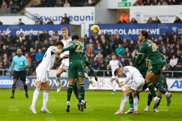 030224 - Swansea City v Plymouth Argyle - Sky Bet Championship - Nathan Wood of Swansea City 