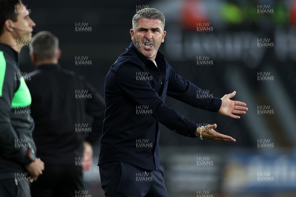 240821 - Swansea City v Plymouth Argyle - Carabao Cup - Plymouth Manager Ryan Lowe