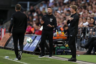260825 - Swansea City v Plymouth Argyle - Carabao Cup - Swansea City Manager Alan Sheehan 