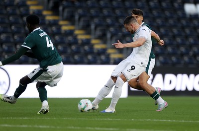 260825 - Swansea City v Plymouth Argyle - Carabao Cup - Zan Vipotnik of Swansea City scores a goal