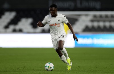 260825 - Swansea City v Plymouth Argyle - Carabao Cup - Zeidane Inoussa of Swansea City 
