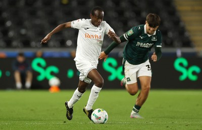 260825 - Swansea City v Plymouth Argyle - Carabao Cup - Malick Yalcouye of Swansea City 