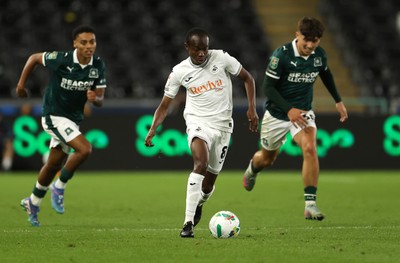260825 - Swansea City v Plymouth Argyle - Carabao Cup - Malick Yalcouye of Swansea City 
