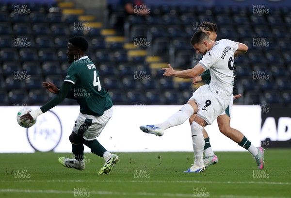 260825 - Swansea City v Plymouth Argyle - Carabao Cup - Zan Vipotnik of Swansea City scores a goal