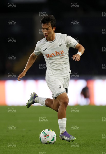 260825 - Swansea City v Plymouth Argyle - Carabao Cup - Eom Ji-Sung of Swansea City 