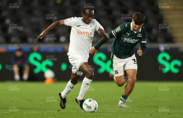 260825 - Swansea City v Plymouth Argyle - Carabao Cup - Malick Yalcouye of Swansea City 