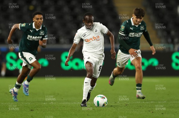 260825 - Swansea City v Plymouth Argyle - Carabao Cup - Malick Yalcouye of Swansea City 