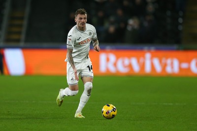 091225 - Swansea City v Portsmouth - Sky Bet Championship - Josh Tymon of Swansea City