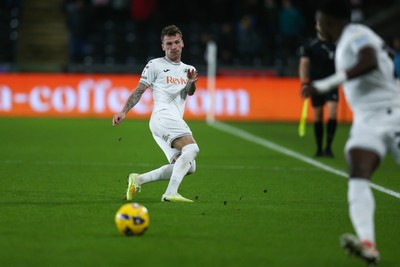 091225 - Swansea City v Portsmouth - Sky Bet Championship - Josh Tymon of Swansea City