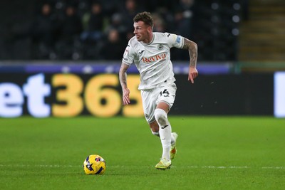091225 - Swansea City v Portsmouth - Sky Bet Championship - Josh Tymon of Swansea City