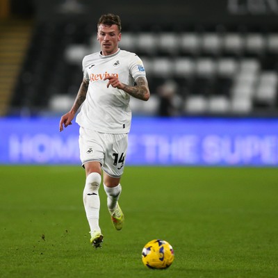 091225 - Swansea City v Portsmouth - Sky Bet Championship - Josh Tymon of Swansea City