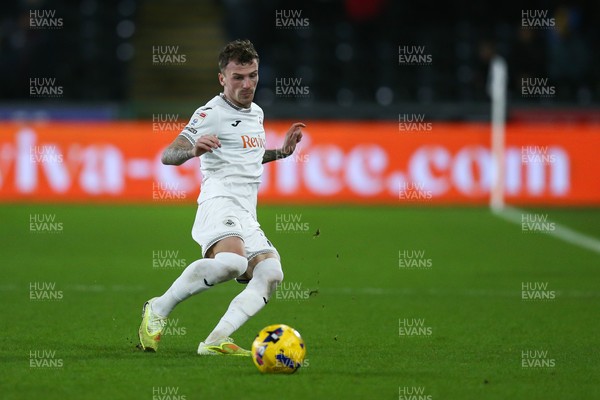 091225 - Swansea City v Portsmouth - Sky Bet Championship - Josh Tymon of Swansea City