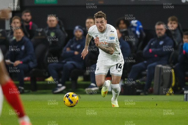091225 - Swansea City v Portsmouth - Sky Bet Championship - Josh Tymon of Swansea City