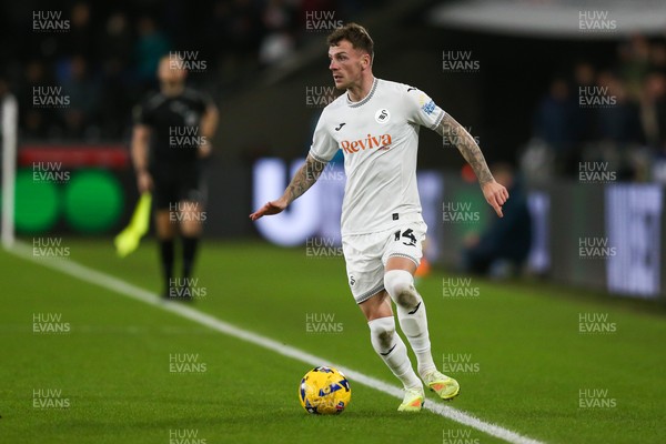 091225 - Swansea City v Portsmouth - Sky Bet Championship - Josh Tymon of Swansea City