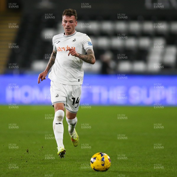 091225 - Swansea City v Portsmouth - Sky Bet Championship - Josh Tymon of Swansea City