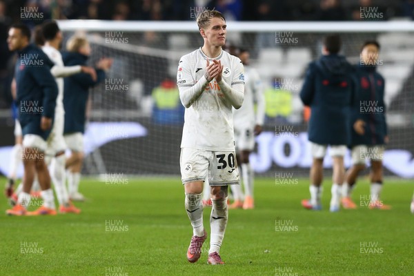 091225 - Swansea City v Portsmouth - Sky Bet Championship - Ethan Galbraith of Swansea City at full time