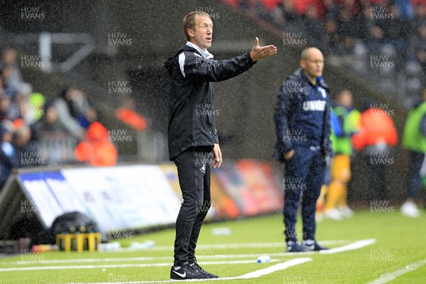 110818 - Swansea City v Preston North End, EFL Championship - Swansea City Manager Graham Potter during the match