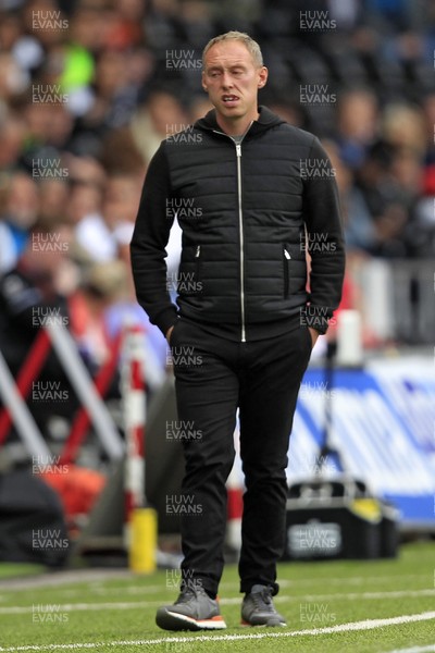 170819 - Swansea City v Preston North End, Sky Bet Championship - Swansea City Manager Steve Cooper during the match