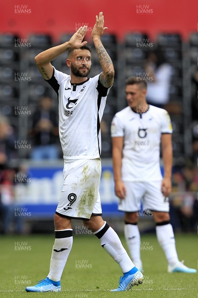 170819 - Swansea City v Preston North End, Sky Bet Championship - Borja Gonzalez of Swansea City applauds the fans as he is substituted
