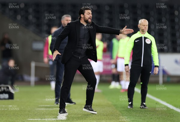 190423 - Swansea City v Preston North End - SkyBet Championship - Swansea City Manager Russell Martin 
