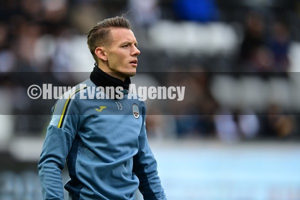 220122 - Swansea City v Preston North End - Sky Bet Championship - Hannes Wolf of Swansea City during the pre-match warm-up 