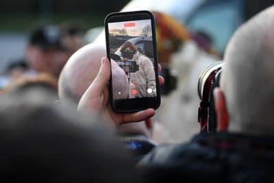 240226 - Swansea City v Preston North End - Sky Bet Championship - Picture shows Swansea City Majority Shareholder Snoop Dogg arriving at the Swanseacom Stadium