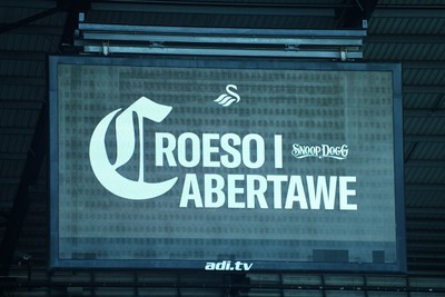 240226 - Swansea City v Preston North End - Sky Bet Championship - Snoop Dogg is Welcomed to the Swanseacom Stadium