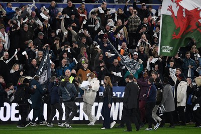 240226 - Swansea City v Preston North End - Sky Bet Championship - Snoop Dogg walks around the pitch before the game