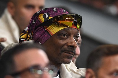 240226 - Swansea City v Preston North End - Sky Bet Championship - Snoop Dogg watches the game