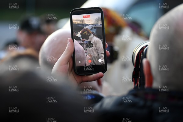 240226 - Swansea City v Preston North End - Sky Bet Championship - Picture shows Swansea City Majority Shareholder Snoop Dogg arriving at the Swanseacom Stadium
