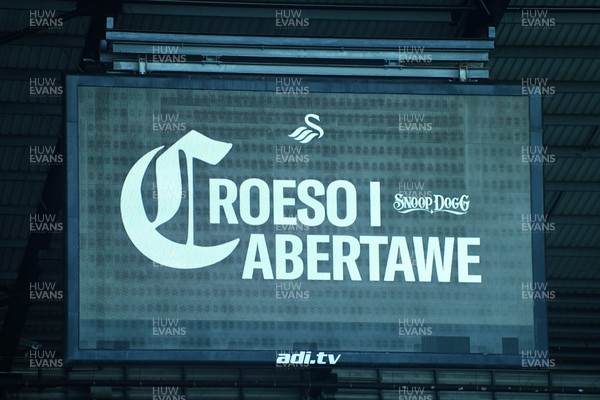 240226 - Swansea City v Preston North End - Sky Bet Championship - Snoop Dogg is Welcomed to the Swanseacom Stadium