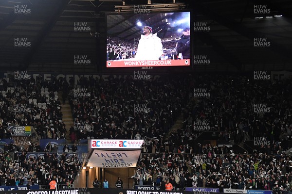 240226 - Swansea City v Preston North End - Sky Bet Championship - Snoop Dogg walks around the pitch before the game