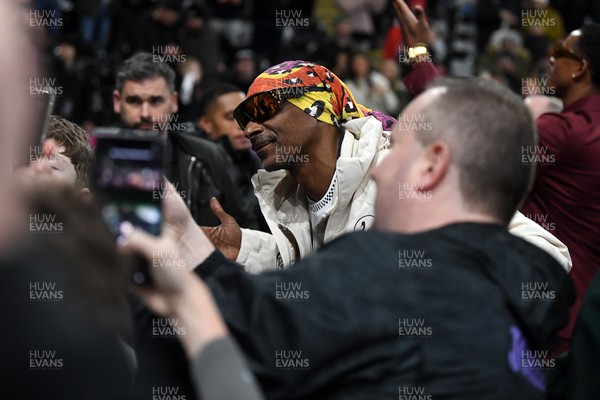 240226 - Swansea City v Preston North End - Sky Bet Championship - Snoop Dogg walks around the pitch before the game