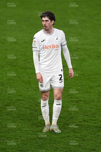 240226 - Swansea City v Preston North End - Sky Bet Championship - Josh Key of Swansea City