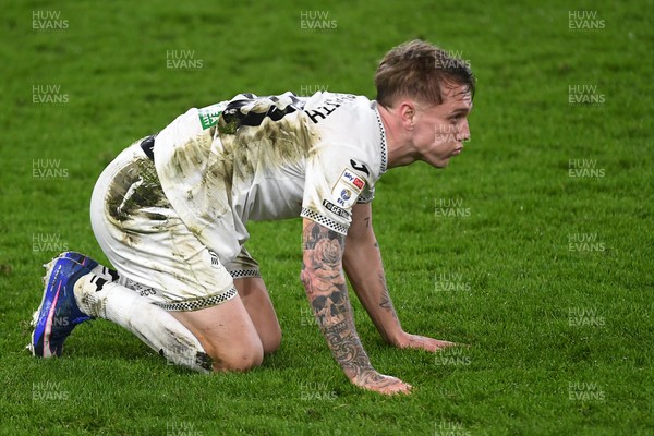 240226 - Swansea City v Preston North End - Sky Bet Championship - Ethan Galbraith of Swansea City