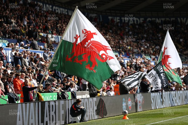 010424 - Swansea City v Queens Park Rangers - SkyBet Championship - The Welsh flag flies high at the stadium